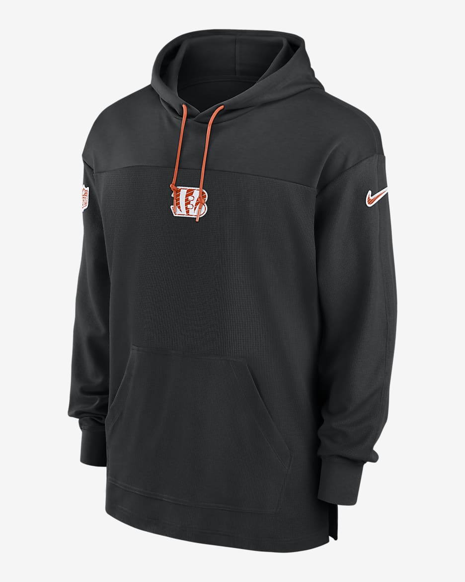 Cincinnati Bengals Sideline Jersey Men s Nike Dri FIT NFL Pullover Hoodie. Nike